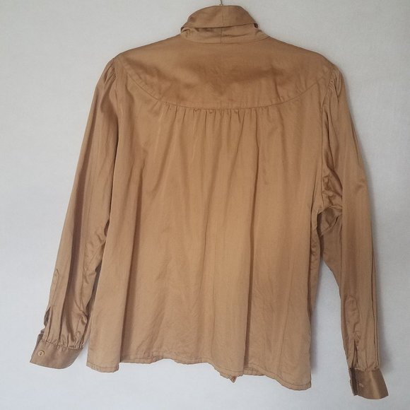 Givenchy tan Button Down Blouse SZ M - Picture 3 of 6